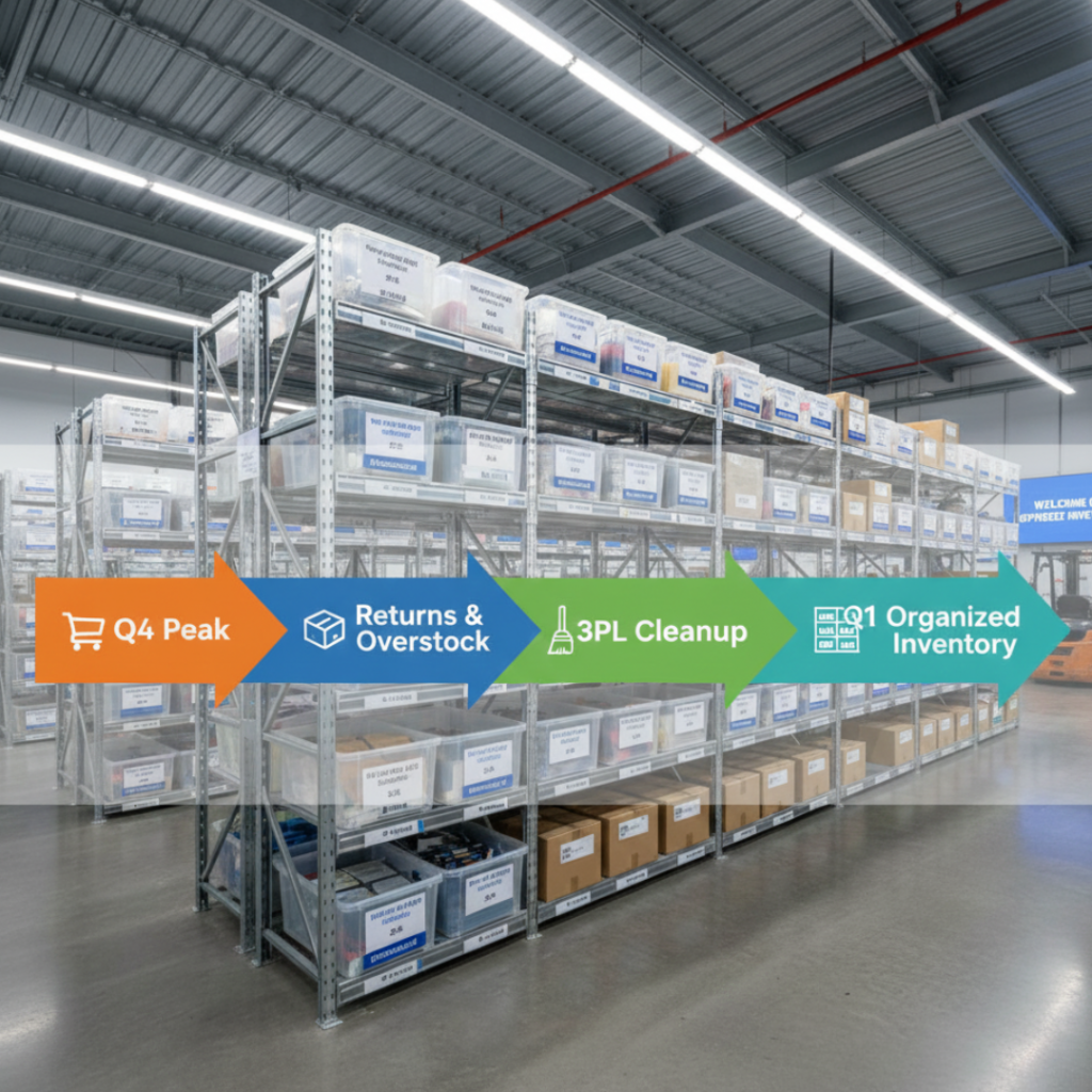 Q4 to Q1 inventory transition workflow powered by 3PL support