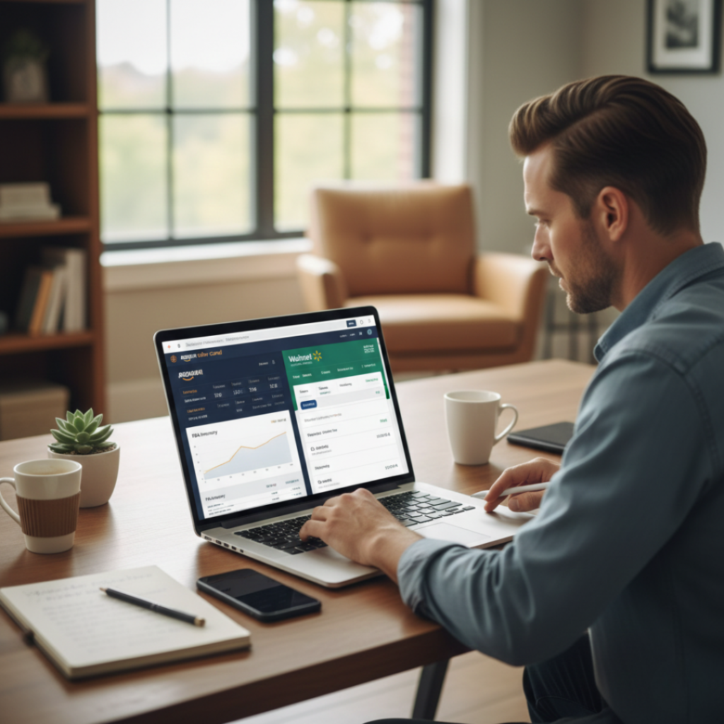 Multi-channel inventory tracking for Amazon and Walmart sellers